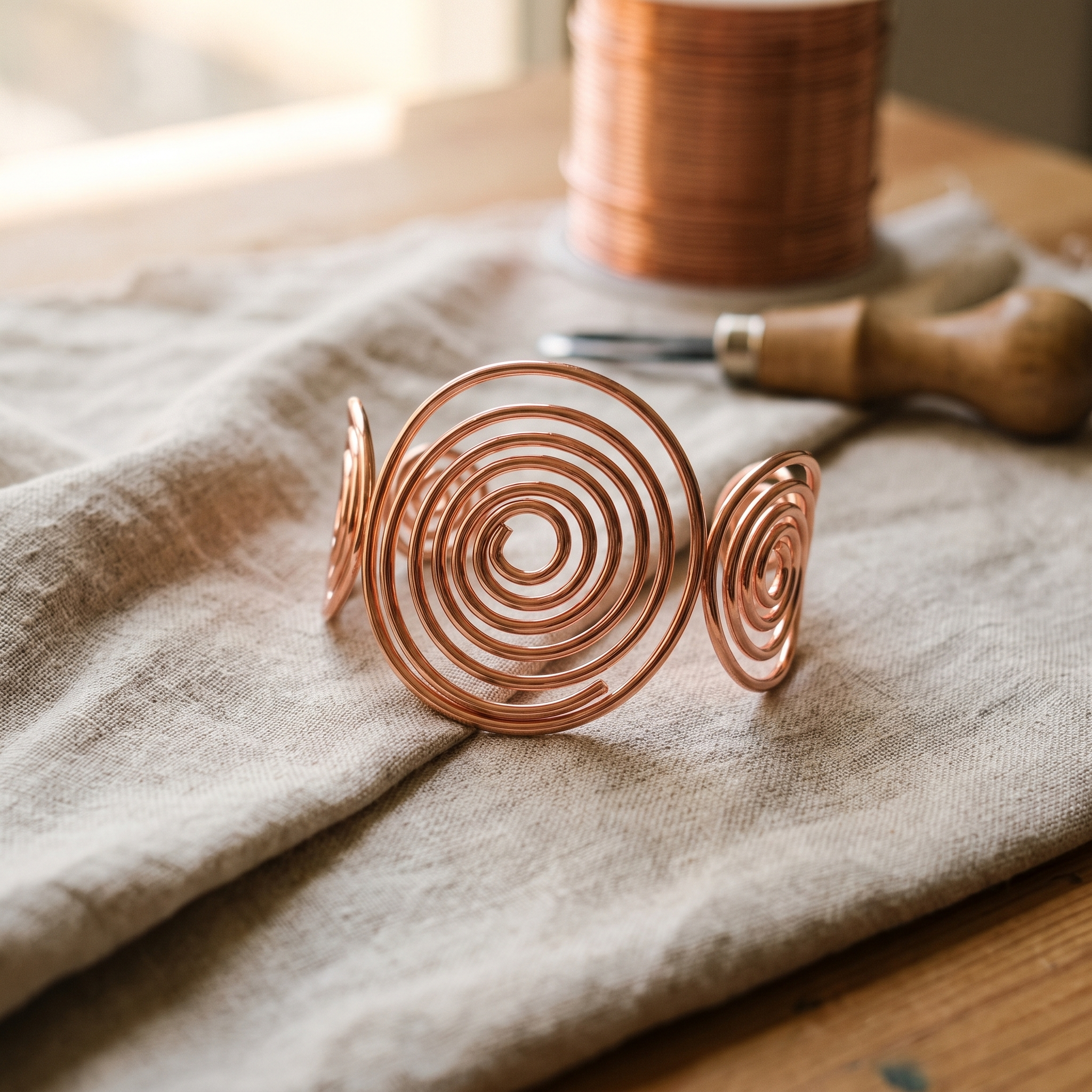 Spiral Copper Bracelet – product image 1