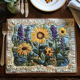 Quilted Placemats | Floral Glow II