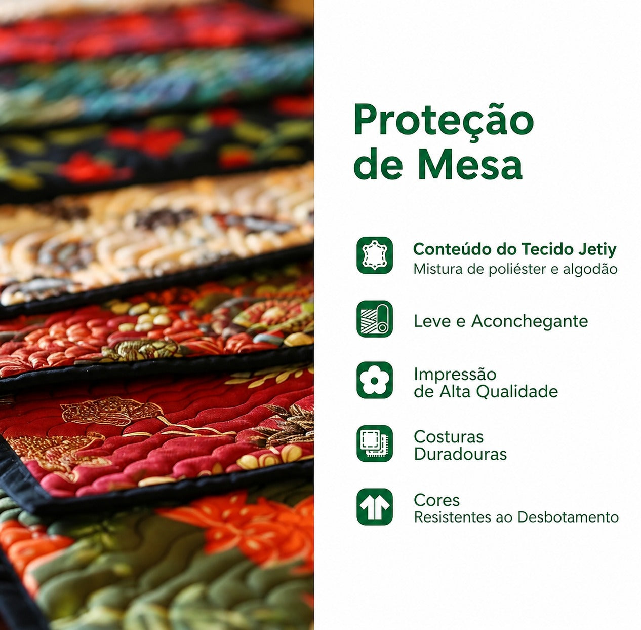 Quilted Placemats | Floral Glow II, view 3
