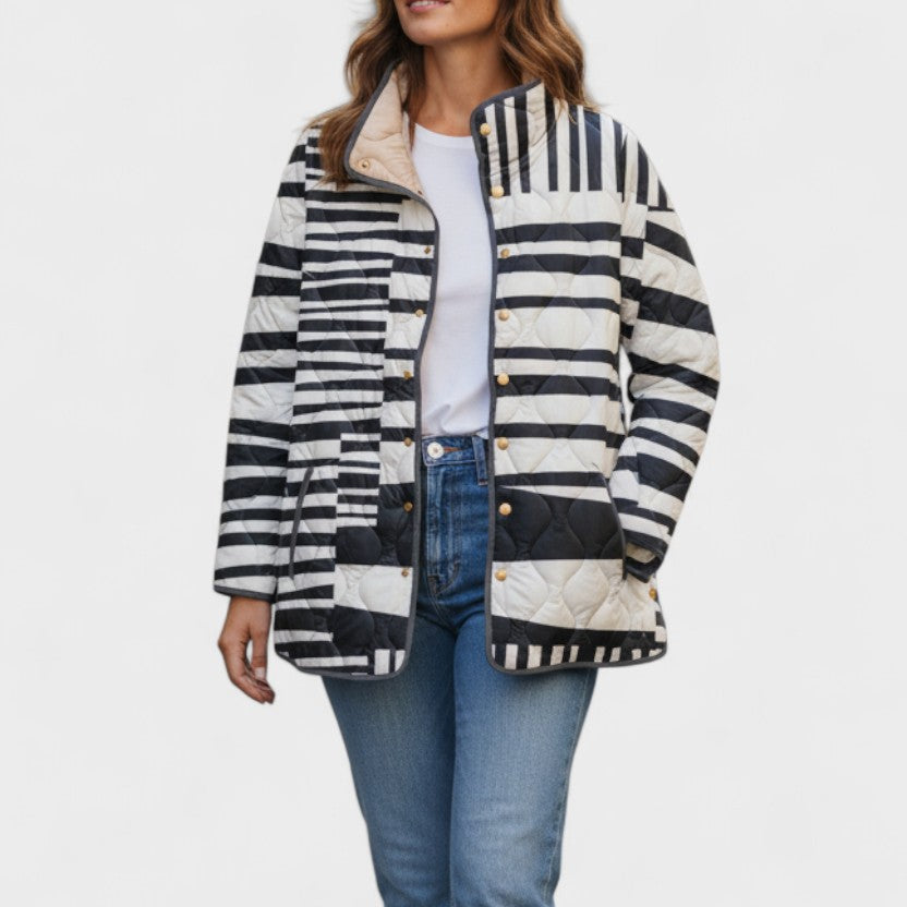 Padded Jacket in Stripe Mix – product image 1