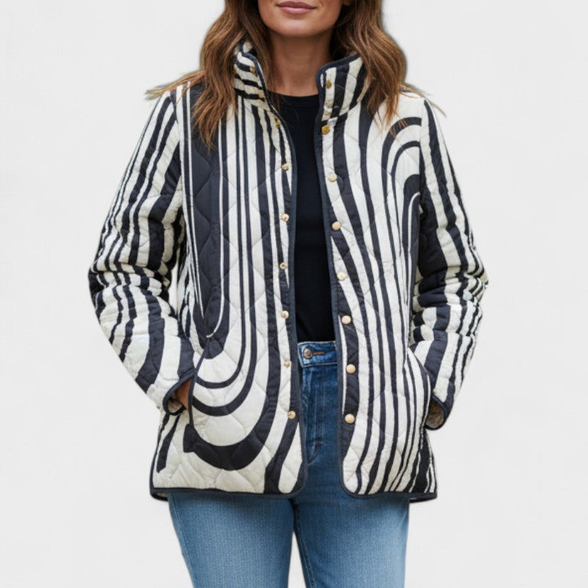 Quilted Jacket in Zebra Pattern – product image 1