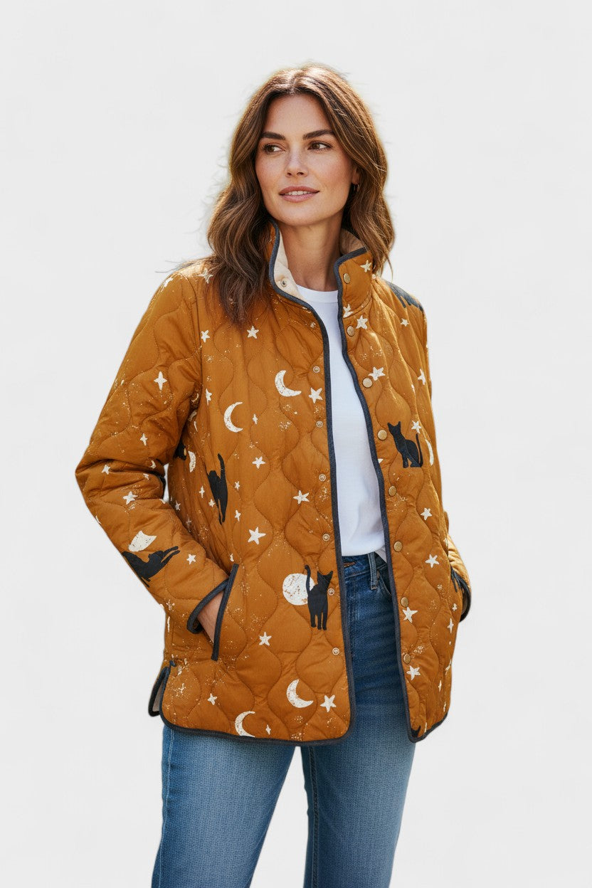 Padded Jacket with Cats and Moons – product image 1