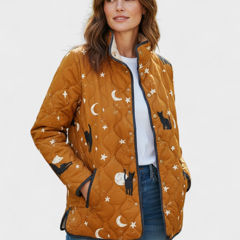 Padded Jacket with Cats and Moons – product image 1