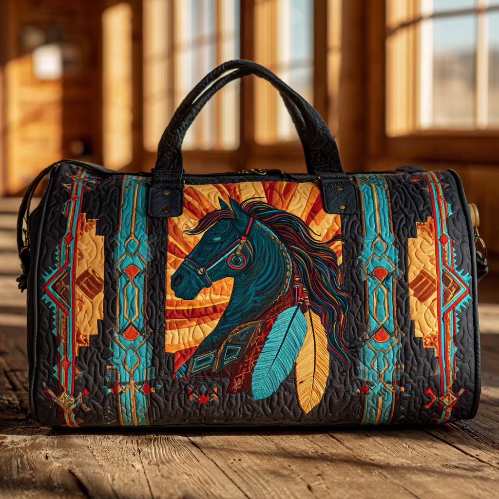 Quilted Travel Bag - Horse at Dawn