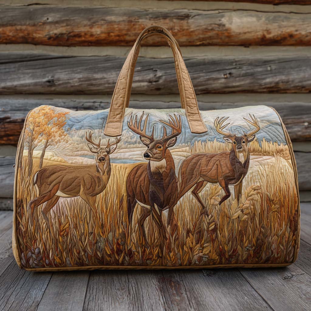 Quilted Travel Bag - Rustic Forest
