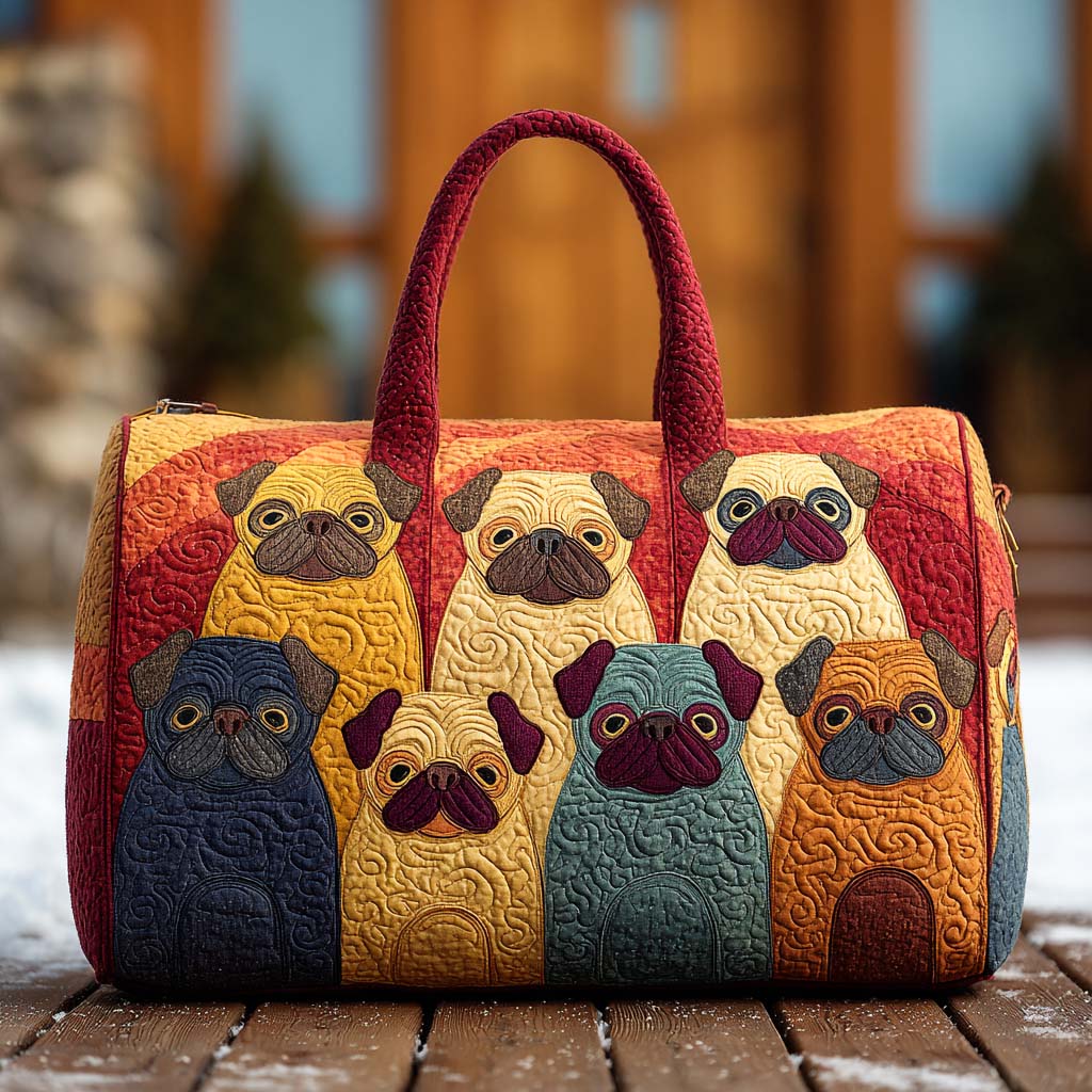 Quilted Travel Bag - Mighty Pug