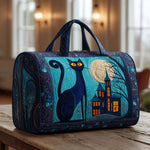Quilted Travel Bag - Midnight Cats