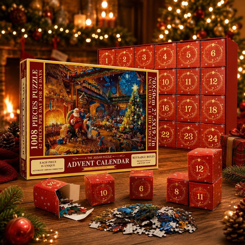 Christmas Jigsaw Advent Calendar – 1,008 Pieces – image 1