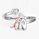 Pink Dog Embrace Ring, view 2