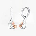 Cat Embrace Hoop Earrings, view 2
