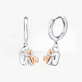 Cat Embrace Hoop Earrings, view 2