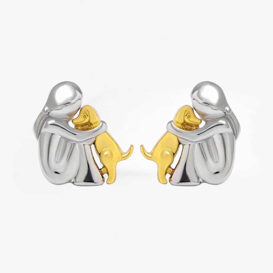 Dog Embrace Earrings, view 2