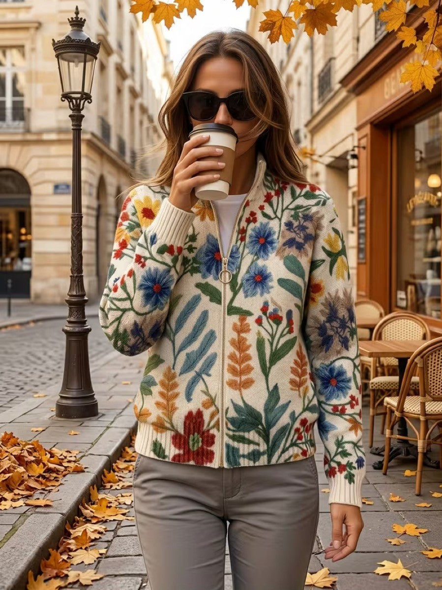 Cardigan with Folk Flowers – product image 6
