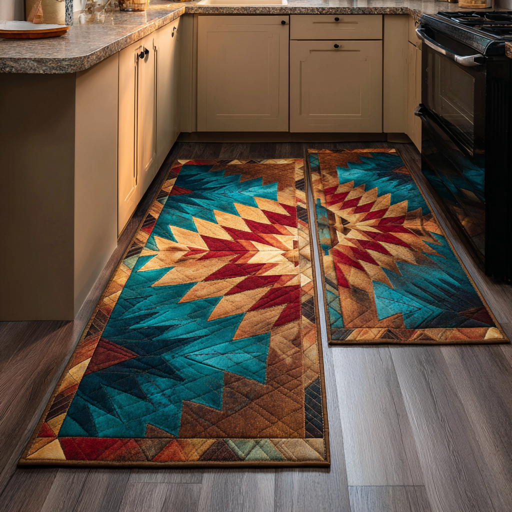 Amber Trail Kitchen Rug Set