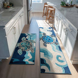 Seashell by the Shore Kitchen Rug Set