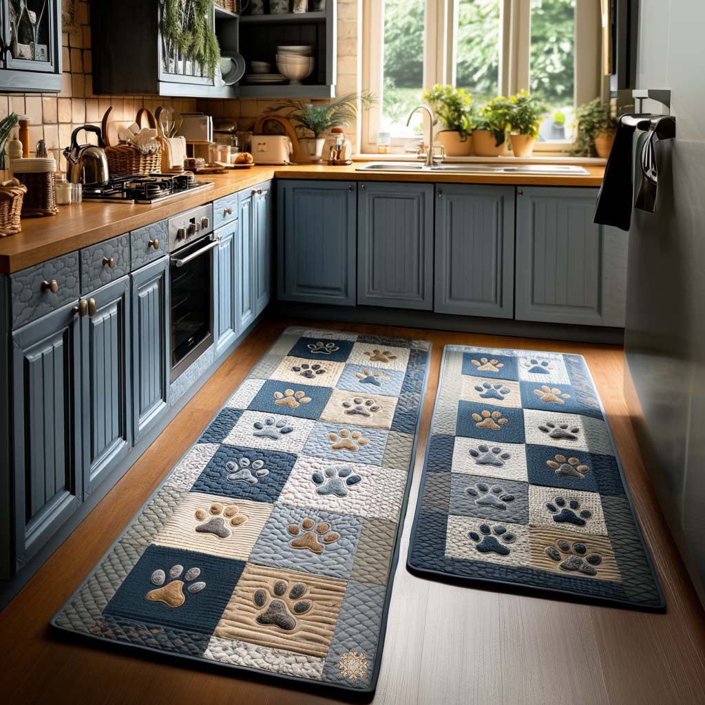 Paw-Love Corner Kitchen Rug Set