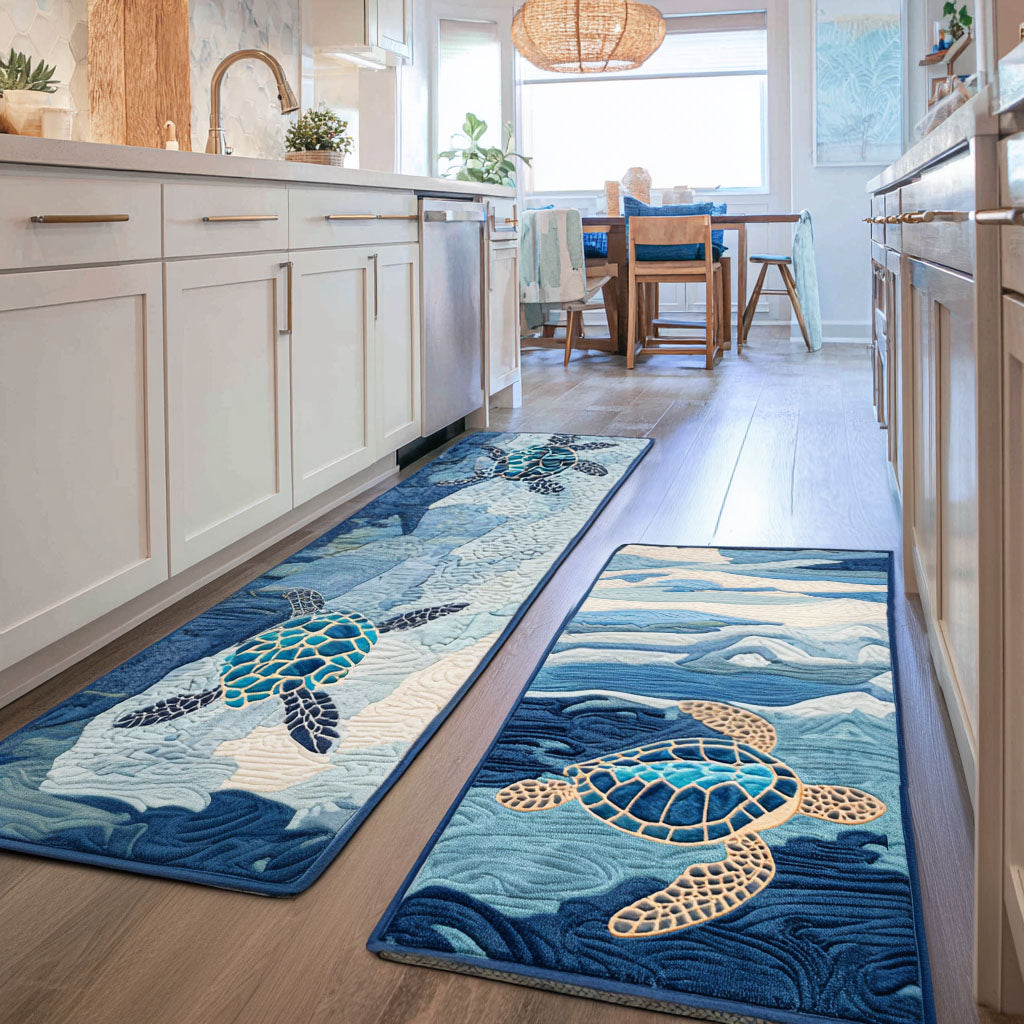Tranquil Sea Kitchen Rug Set