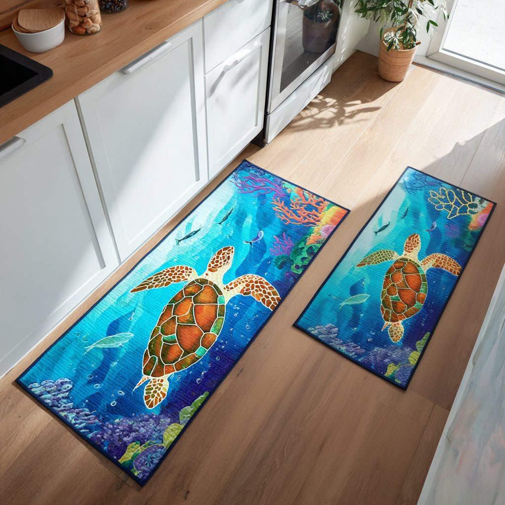 Ocean Explorer Kitchen Rug Set