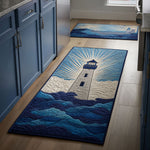 Golden Lighthouse Kitchen Rug Set