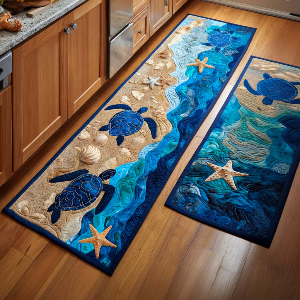 Ocean Wisdom Kitchen Rug Set