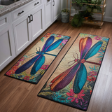 Gentle Dragonfly Kitchen Rug Set