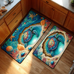 Turquoise Haven Kitchen Rug Set