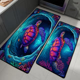 Coral Path Kitchen Rug Set