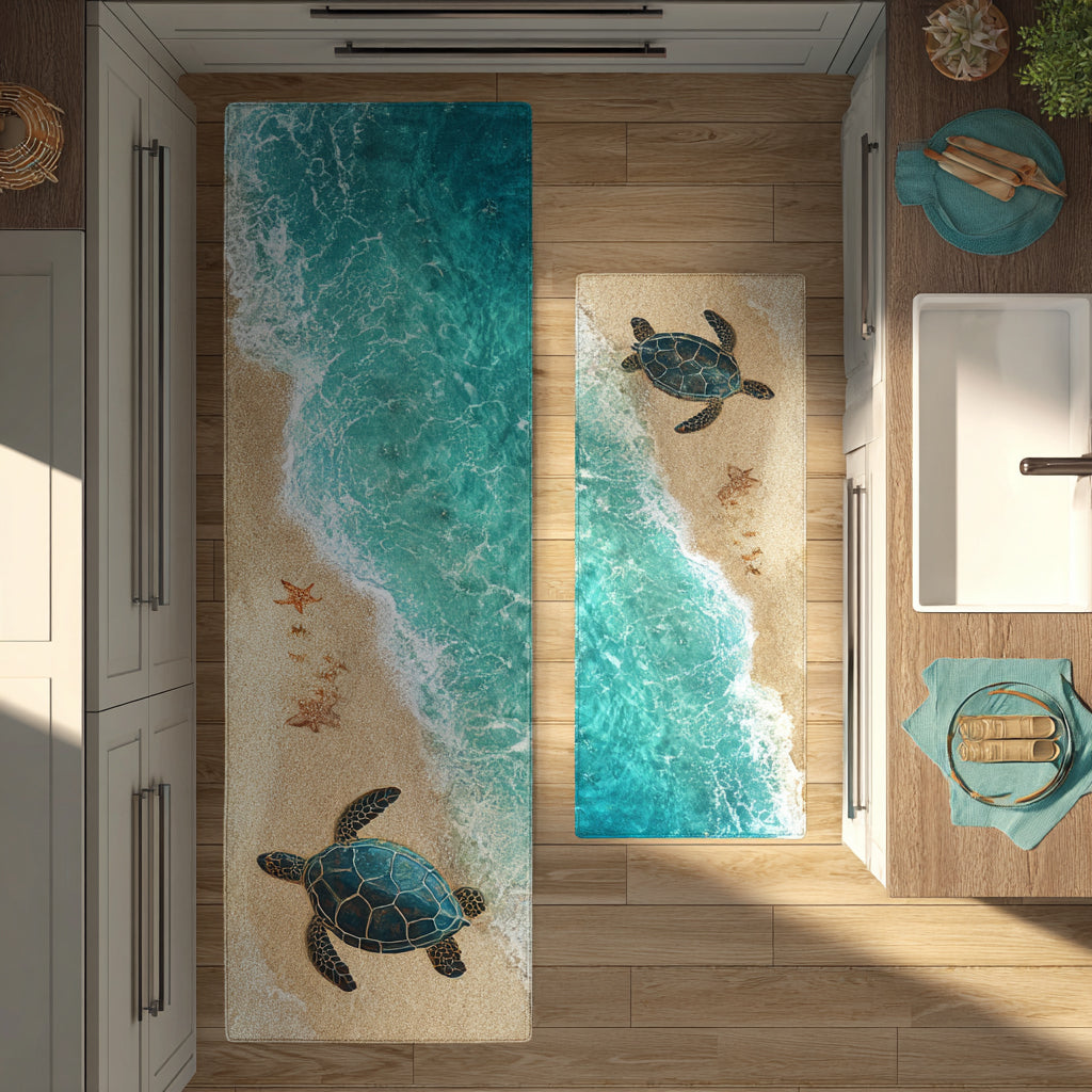 Journey with the Tides Kitchen Rug Set
