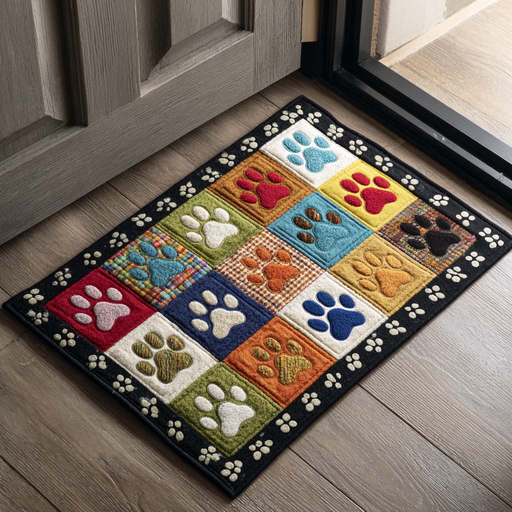 Animal Paw Prints Doormat