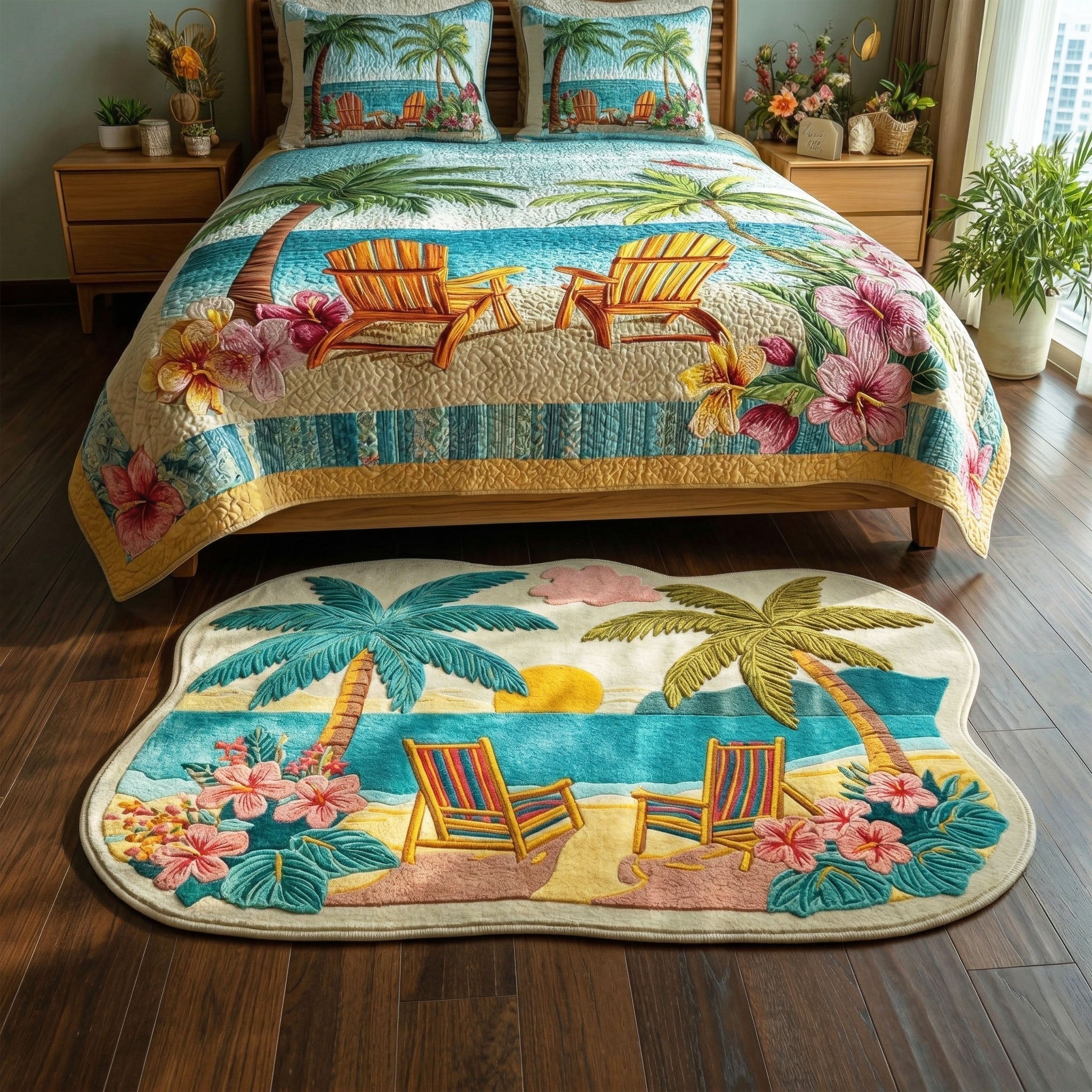 Tropical Escape Living Room Rug, view 2