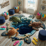 Serene Turtle Living Room Rug
