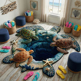 Serene Turtle Living Room Rug