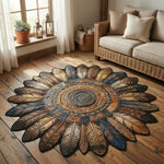 Copper Glow Living Room Rug
