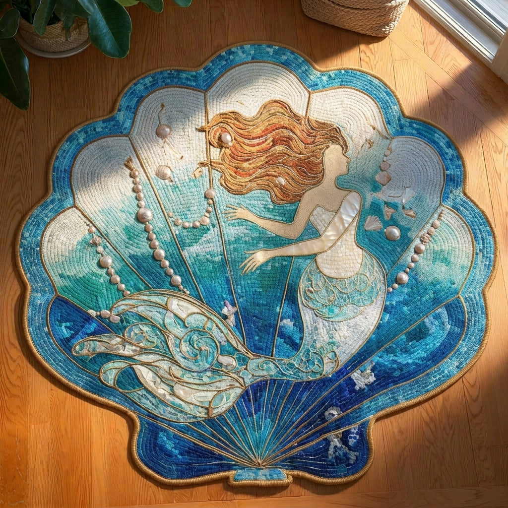 Ocean Mermaid Living Room Rug