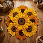 Golden Sunflower Living Room Rug