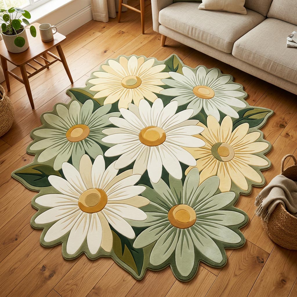 Daisy Garden Living Room Rug