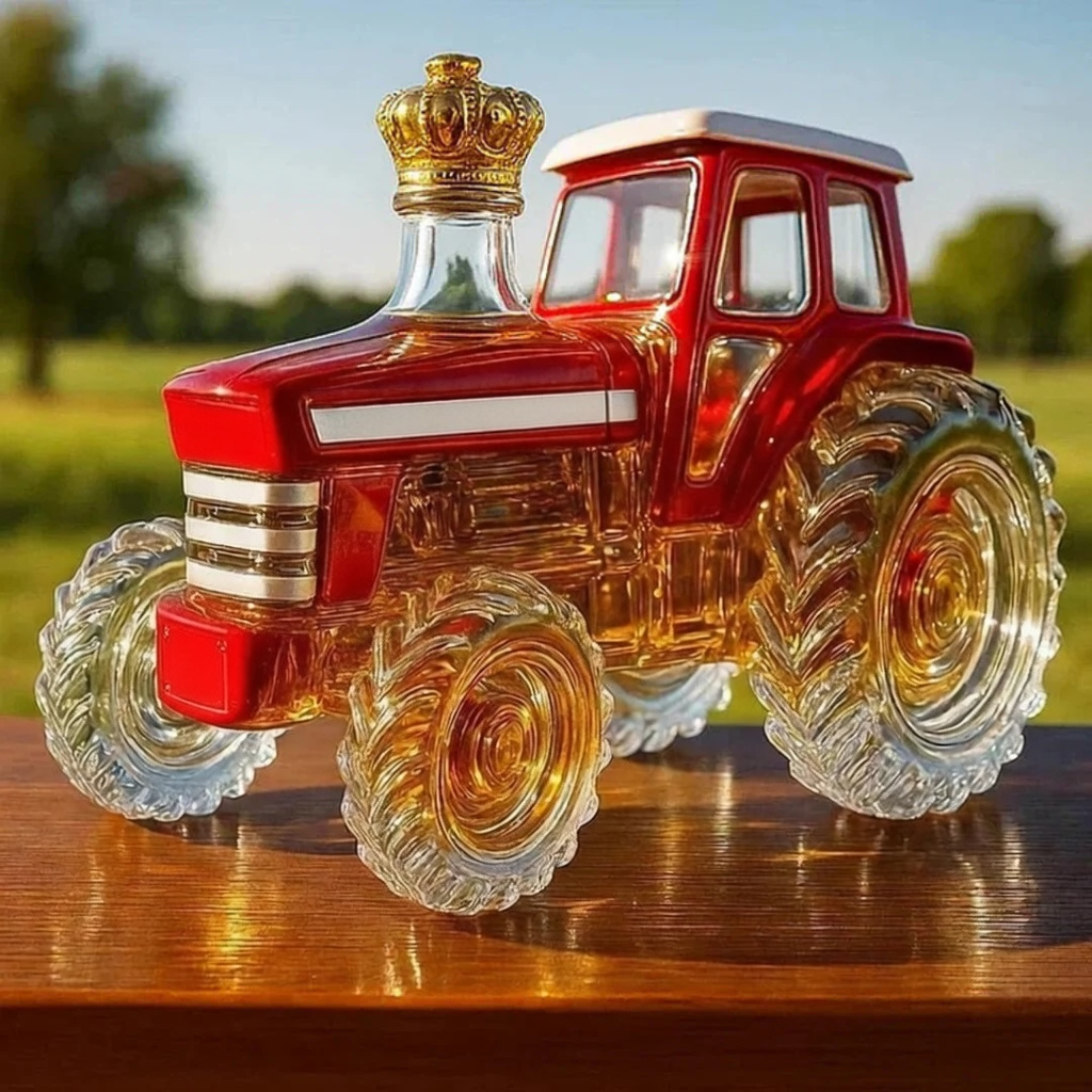 Tractor-Shaped Glass Whisky Decanter