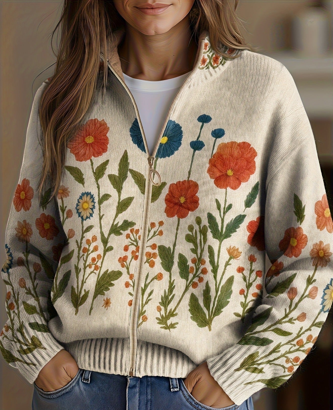 Cardigan with Summer Meadow – product image 1