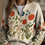 Zip Cardigan with Wildflowers – product image 1