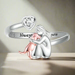 Pink Dog Embrace Ring, view 3